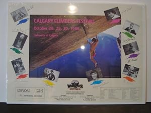 Calgary Climbers Festival 1988 Poster Signed by 9 [Nine] Great Climbers