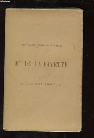 Bild des Verkufers fr MADAME DE LA FAYETTE zum Verkauf von Le-Livre