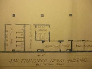 Building Plans and Elevation for the San Francisco News Building at 812 Mission St.