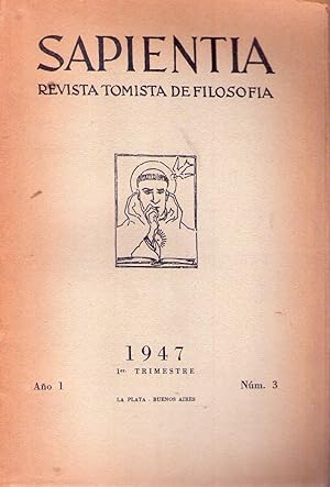 Seller image for SAPIENTIA. No. 3, ao 1, enero - marzo de 1947 for sale by Buenos Aires Libros