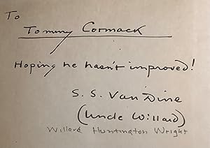 The Casino Murder Case A signed/presentation copy to his nephew, Thomas (Tommy) Cormack