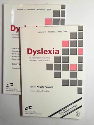 Seller image for Dyslexia: the journal of the British Dyslexia Association, volume 10, nos. 2 & 4, 2004 for sale by Cotswold Internet Books