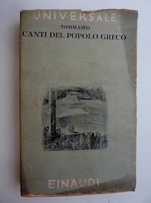 Imagen del vendedor de Universale Einaudi, 12 - CANTI DEL POPOLO GRECO" a la venta por Historia, Regnum et Nobilia