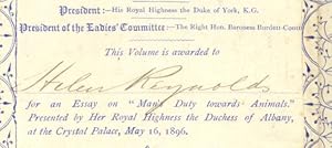 Two Years Ago (1896 Prize presented to Helen Reynolds by Her Royal Highness The Duchess of Albany...