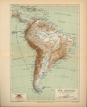 Bild des Verkufers fr Sd-Amerika von 1874,Mastab 1:37.000.000 zum Verkauf von Antiquariat Kastanienhof