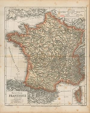 Bild des Verkufers fr Kaiserthum Frankreich Mastab 1 : 4.500.000 zum Verkauf von Antiquariat Kastanienhof