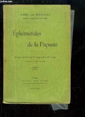 Imagen del vendedor de Ephmrides de la Papaut. a la venta por Le-Livre