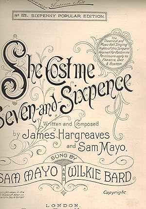 Seller image for She Cost Me Seven - and - Sixpence - Sheet Music for sale by ! Turtle Creek Books  !
