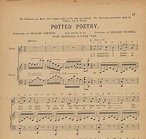 Image du vendeur pour Potted Poetry - Sheet Music mis en vente par ! Turtle Creek Books  !
