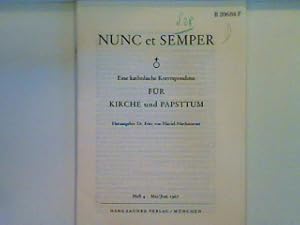 Seller image for Konfessionsloses Christentum - Heft 4 - Nunc et Semper - Eine katholische Korrespondenz fr Kirche und Papsttum. for sale by books4less (Versandantiquariat Petra Gros GmbH & Co. KG)