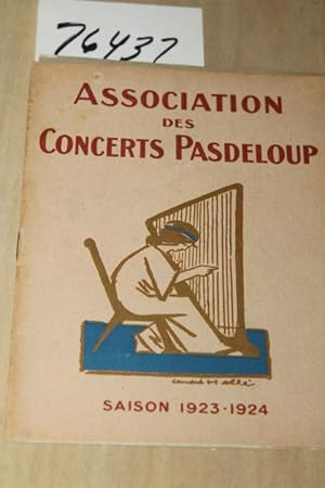 Image du vendeur pour Association des Concerts Pasdeloup Saison 1923-24 mis en vente par Princeton Antiques Bookshop