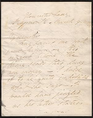 Autograph Letter Signed to 'My dear Sir', (Sir Robert William, 1781-1864, General, Royal Artiller...