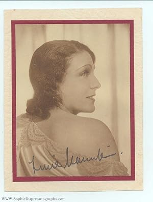 Portrait photo signed, (Lucie, 1895-1976, German-born British Actress, wife, 1941, of Marius Goring)