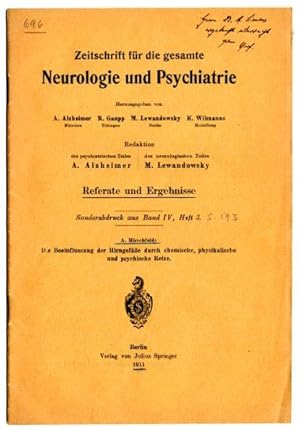 Die Beeinflussung der Hirngefäße durch chemische, physikalische und psychische Reize.