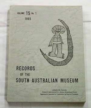 Seller image for Records of the South Australian Museum Volume 15 No 1 1965 for sale by Adelaide Booksellers