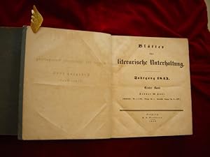 Blätter für literarische Unterhaltung. Januar bis Juni 1843: Blätter Nr. 1-181, Beilage Nr. 1 und...