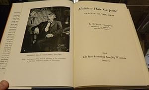 Seller image for MATTHEW HALE CARPENTER. WEBSTER OF THE WEST. for sale by Parnassus Book Service, Inc