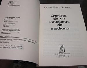 Seller image for CRONICAS DE UN ESTUDIANTE DE MEDICINA. for sale by Parnassus Book Service, Inc