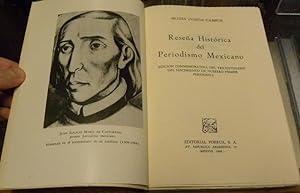 RESENA HISTORIA DEL PERIODISMO MEXICANO. Edicion conmemorativa del tricentenario del nacimineto d...