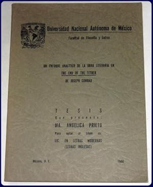 Immagine del venditore per UN ENFOQUE ANALITICO DE LA OBRA LITERARIA EN THE END OF THE TETHER DE JOSEPH CONRAD. venduto da Parnassus Book Service, Inc