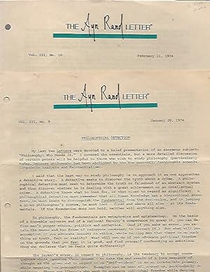 Seller image for Philosophical Detection - The Ayn Rand Letters Vol. III, No. 9 & 10 for sale by K. L. Givens Books