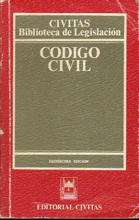 Imagen del vendedor de CDIGO CIVIL. 12 ed. a la venta por angeles sancha libros