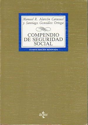 Imagen del vendedor de COMPENDIO DE SEGURIDAD SOCIAL. 4 ed. renovada. a la venta por angeles sancha libros