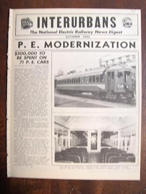 Bild des Verkufers fr INTERURBANS: THE NATIONAL ELECTRIC RAILWAY NEWS DIGEST. OCTOBER, 1946 zum Verkauf von Robert Gavora, Fine & Rare Books, ABAA