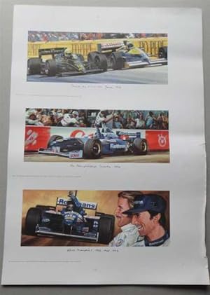 Seller image for Senna Jerez 1986 Suzuka 1996 Graham Hill Damon Hill Formula One F1 Proof prints for sale by Maynard & Bradley