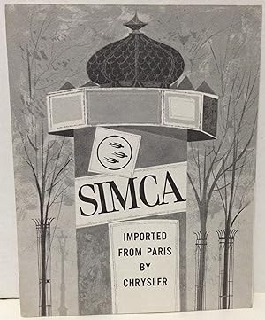 Simca (automobile) imported from Paris by Chrysler 12 sided foldout brochure