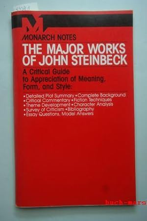 Major Works of John Steinbeck (Monarch notes)