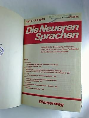 Die Neueren Sprachen. - Bd. 72 (Bd. 22 Neue Folge) / 1973 (2. Halbjahresbd.)