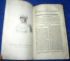 Seller image for The Entertaining Magazine, or, Repository of General Knowledge.1814 Sept, Joanna Southcott (with Portrait Plate), Aerostation, Quakers in Russia, Life of Buonaparte, Diary of Nature, Select Poetry, for sale by Tony Hutchinson