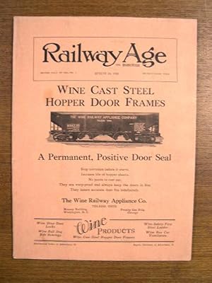 Seller image for RAILWAY AGE: VOLUME 85, NUMBER 7, AUGUST 18, 1928 for sale by Robert Gavora, Fine & Rare Books, ABAA