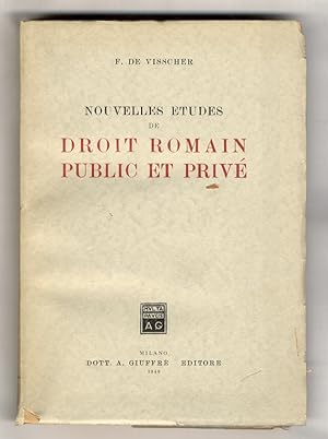 Nouvelles etudes de droit romain public et privé.