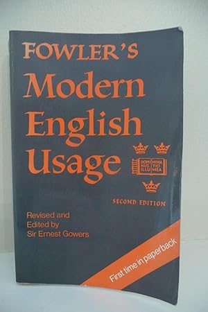 A Dictionary of Modern English Usage