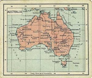 Van Houten's Cocoa. Trade card with map of Australia