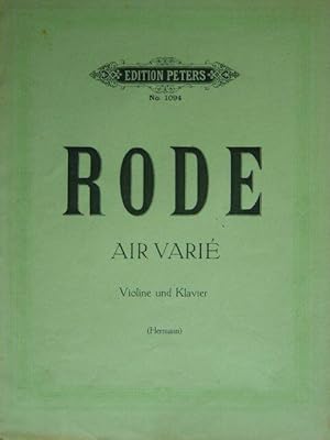 Seller image for Air varie. Ausgabe fr Violine und Klavier. Arrangement: Friedrich Hermann. 2 Stimmhefte (= komplett). for sale by Antiquariat Tarter, Einzelunternehmen,