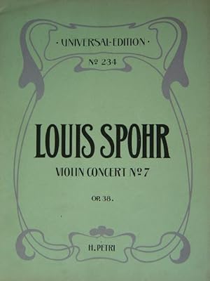 Immagine del venditore per Violinkonzert No. 7. Op. 38. Ausgabe fr Violine und Klavier. Revidiert von H. Petri. 2 Stimmhefte (= komplett). venduto da Antiquariat Tarter, Einzelunternehmen,