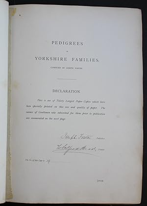 Pedigrees of the County Families of Yorkshire.