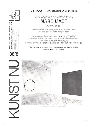 Seller image for Marc Maet - Kunst Nu 88/8 for sale by The land of Nod - art & books