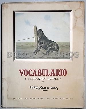 Bild des Verkufers fr Vocabulario y refranero criollo zum Verkauf von Boxoyo Libros S.L.