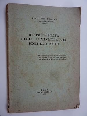 "Avv. ENEA FRANZA Senatore della Repubblica - RESPONSABILITA' DEGLI AMMINISTRATORI DEGLI ENTI LOC...