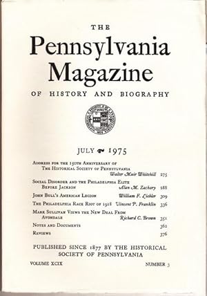 Image du vendeur pour The Pennsylvania Magazine of History and Biography: Julyl 1975 mis en vente par Shamrock Books