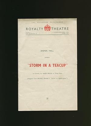 Bild des Verkufers fr Storm in a Teacup: Souvenir Theatre Programme Performed at Royalty Theatre, Dean Street, Shaftesbury Avenue, London zum Verkauf von Little Stour Books PBFA Member