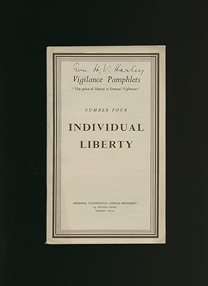 Bild des Verkufers fr Vigilance Pamphlets; Number Four [4] Individual Liberty zum Verkauf von Little Stour Books PBFA Member