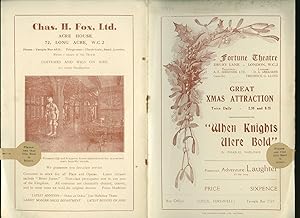 Seller image for When Knights Were Bold: Souvenir Theatre Programme Performed at Fortune Theatre, Drury Lane, London for sale by Little Stour Books PBFA Member