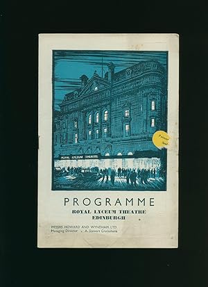 Bild des Verkufers fr Rope: Souvenir Theatre Programme Performed at King's Theatre, Edinburgh zum Verkauf von Little Stour Books PBFA Member