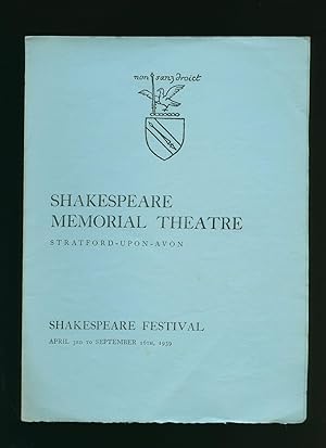 Seller image for As You Like It: Souvenir Theatre Programme Performed at Shakespeare Memorial Theatre, Stratford-upon-Avon for sale by Little Stour Books PBFA Member