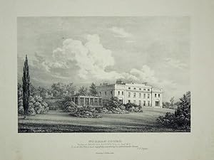 A Fine Original Antique Lithograph Illustration of Norman Court, The Seat of Charles Baring Wall,...